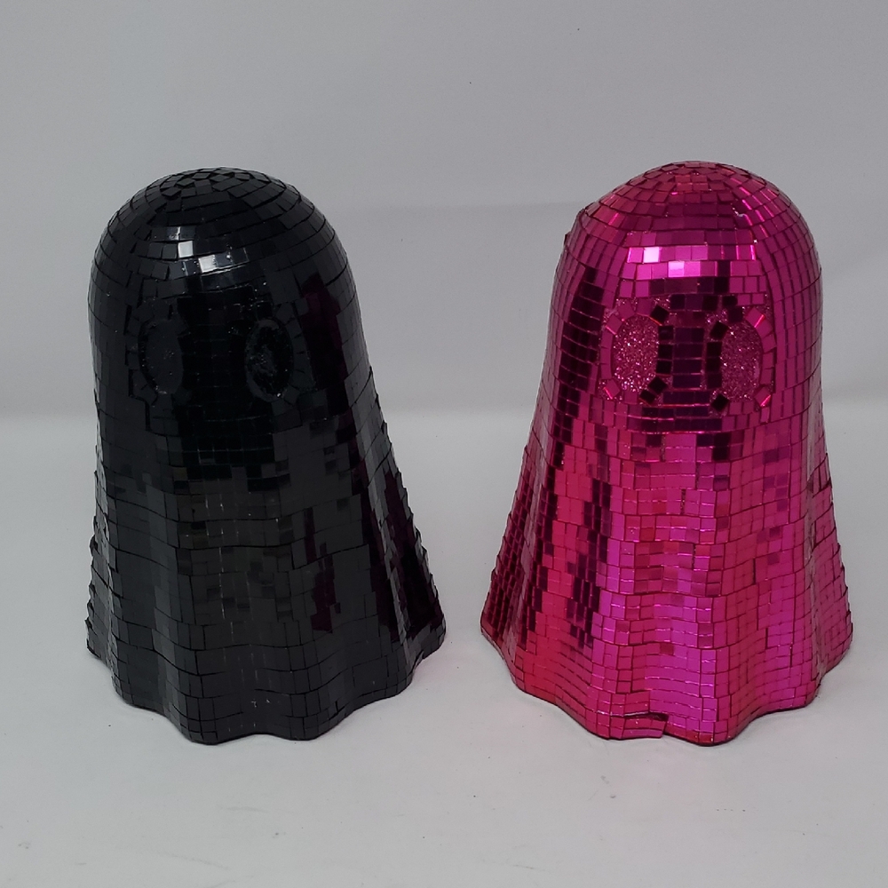 Ashland Mosaic Ghost Decor in Black and Pink - Picture 1 of 10